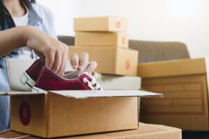 how to pack shoes for moving