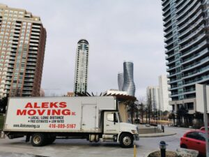 Alex Moving truck on the road of Mississauga