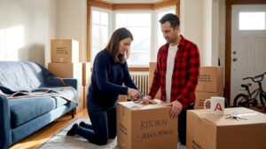 Couple packing home for Ontario move