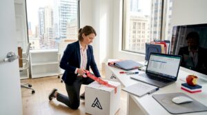 Ontario office move packing preparation scene
