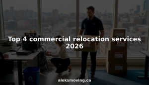 Office workers packing for commercial move