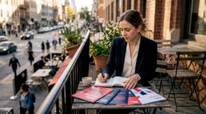 Real estate agent planning rental relocation
