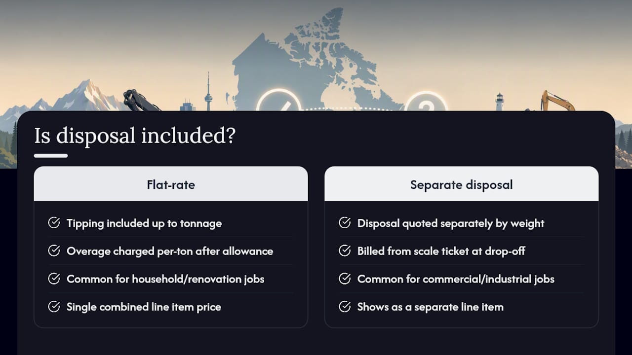 Are disposal and tipping fees included in your quote? — overview diagram