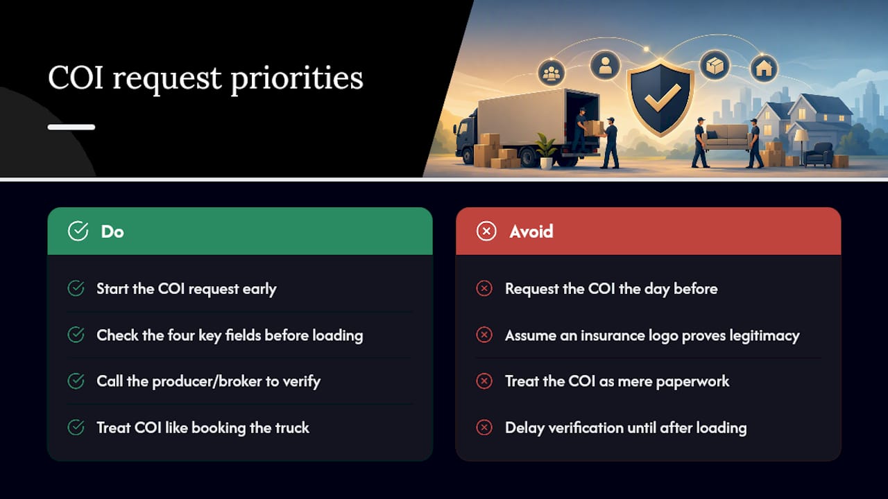 Why the conventional COI checklist misses the point — overview diagram