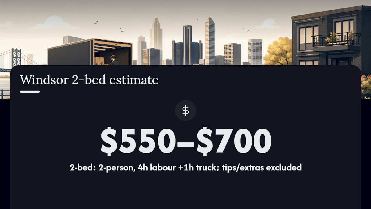 Windsor two-bedroom move cost range