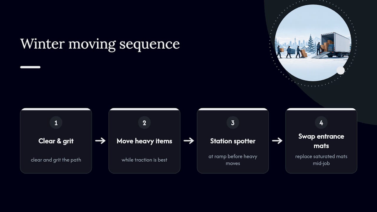 Winter moving safety sequence diagram