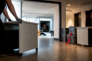 Commercial office prepared for relocation