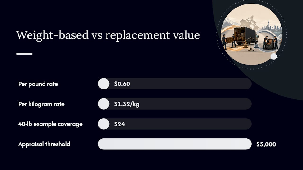 Insurance and valuation: why weight-based coverage rarely protects antiques — overview diagram