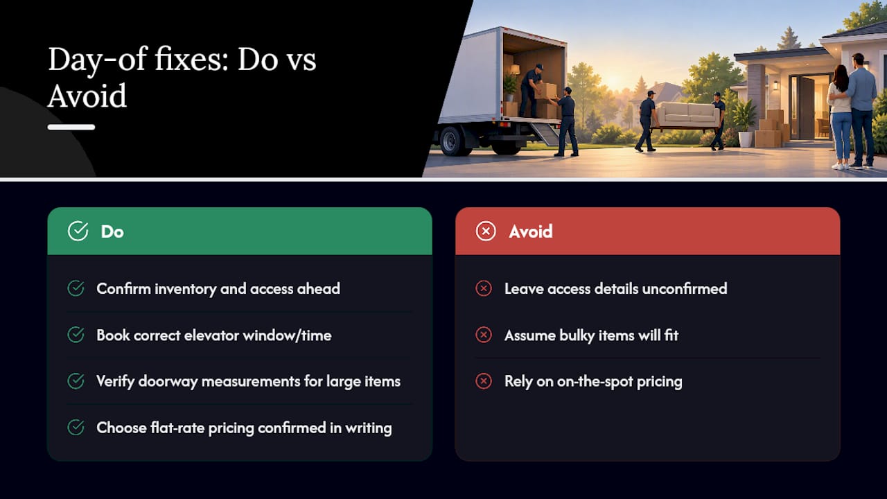 Aleks Moving perspective: common last-minute fixes — overview diagram